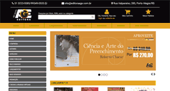 Desktop Screenshot of editoraage.com.br